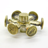 George III Gilt Metal Wax Intaglio Six Seal Wheel Antique c1800