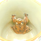 19th Century Staffordshire Large Ceramic Novelty Frog Mug Antique c1840