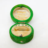 14ct Yellow Gold, Emerald & Diamond Half-Eternity Ring Vintage c1980