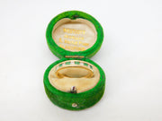 14ct Yellow Gold, Emerald & Diamond Half-Eternity Ring Vintage c1980
