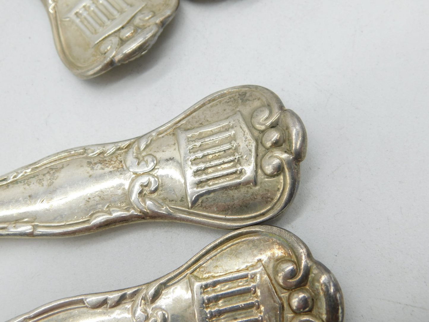 William IV Sterling Silver Acropolis Crest Serving Cutlery Set Antique 1832 London