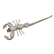 Sterling Silver Moonstone Cabochon Set Scorpion Brooch Antique c1920 Art Deco