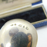 Early Victorian Sterling Silver Floral Etched Tea Caddy Spoon Antique 1840 Birmingham