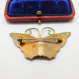 David Andersen Sterling Silver Gilt & Enamel Butterfly Brooch Antique c1940 Deco