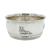 Art Deco Sterling Silver Noah's Arc Pattern Christening Bowl Antique Birmingham