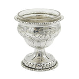 Irish George II Sterling Silver Floral Pedestal Salt Cellar Antique c1750 Dublin
