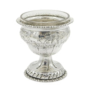 Irish George II Sterling Silver Floral Pedestal Salt Cellar Antique c1750 Dublin