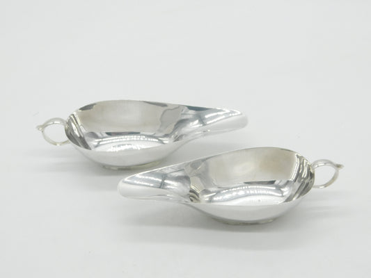 Sterling Silver Modernist Extended Lip Sauce Boats Antique 1933 Birmingham