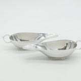 Sterling Silver Modernist Extended Lip Sauce Boats Antique 1933 Birmingham