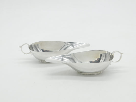 Sterling Silver Modernist Extended Lip Sauce Boats Antique 1933 Birmingham