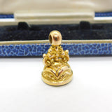 9ct Yellow Gold Victorian Style Bloodstone Set Fob Seal Pendant Vintage c1970
