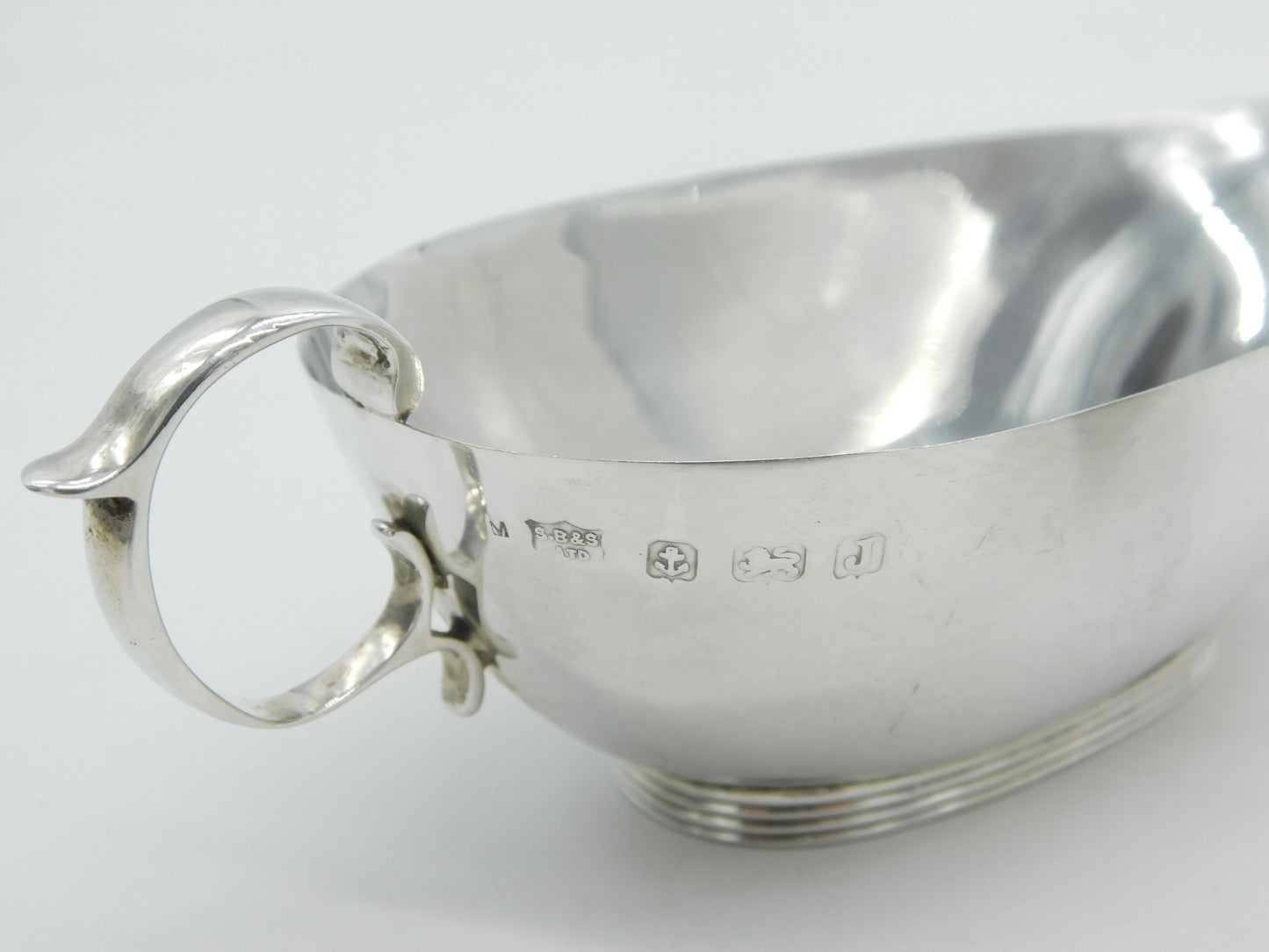 Sterling Silver Modernist Extended Lip Sauce Boats Antique 1933 Birmingham