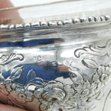 Irish George II Sterling Silver Floral Pedestal Salt Cellar Antique c1750 Dublin