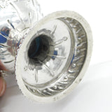 Irish George II Sterling Silver Floral Pedestal Salt Cellar Antique c1750 Dublin