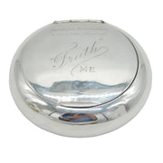 Art Deco Sterling Silver 'Trust Me' Snuff Box Antique 1911 London Goldsmiths