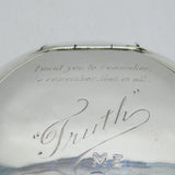 Art Deco Sterling Silver 'Trust Me' Snuff Box Antique 1911 London Goldsmiths
