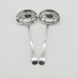 George III Sterling Silver 'W' Initial Ladle Spoon Pair Antique 1807 London