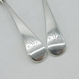 George III Sterling Silver 'W' Initial Ladle Spoon Pair Antique 1807 London