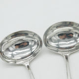 George III Sterling Silver 'W' Initial Ladle Spoon Pair Antique 1807 London