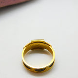 15ct Gold, Black Enamel, Pearl & Hair Form Mourning Ring Antique 1912 Chester