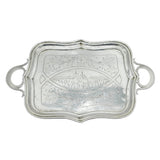 19th Century Ukrainian .84 Standard Silver Drinks Tray Antique 1894 Kiev Assay