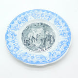 Georgian French Transferware 'Le Petit Noel' Christmas Plate Antique c1800