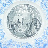 Georgian French Transferware 'Le Petit Noel' Christmas Plate Antique c1800