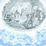 Georgian French Transferware 'Le Petit Noel' Christmas Plate Antique c1800