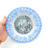 Georgian French Transferware 'Le Petit Noel' Christmas Plate Antique c1800