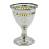 Irish George III Sterling Silver Crested Egg Cup Antique c1800 Dublin