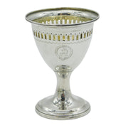 Irish George III Sterling Silver Crested Egg Cup Antique c1800 Dublin