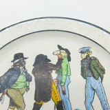 French Satirical Abolitionist Plate 'Le recruteur ou le traite des blancs' Choisy c1840