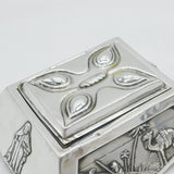 Edwardian Sterling Silver British Military Campaign Inkwell Antique London