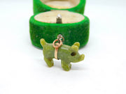 Victorian 9ct Gold Mounted Connemara Marble Pig Charm Antique c1880