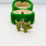 Victorian 9ct Gold Mounted Connemara Marble Pig Charm Antique c1880