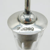 Sterling Silver & Moulded Glass Bitters Pourer Vintage 1977 Sheffield
