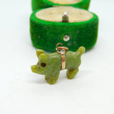 Victorian 9ct Gold Mounted Connemara Marble Pig Charm Antique c1880