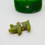 Victorian 9ct Gold Mounted Connemara Marble Pig Charm Antique c1880