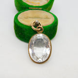 George III 15ct Yellow Gold Faceted Rock Crystal Pendant Antique c1820