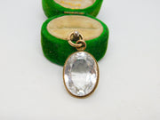 George III 15ct Yellow Gold Faceted Rock Crystal Pendant Antique c1820