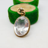 George III 15ct Yellow Gold Faceted Rock Crystal Pendant Antique c1820