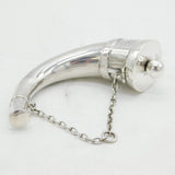 Victorian Sterling Silver Novelty Horn Form Vinaigrette Antique 1888 Chester