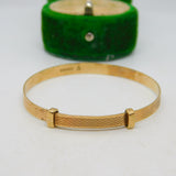 9ct Yellow Gold Baby Christening Bangle Bracelet Vintage 1976 London