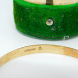 9ct Yellow Gold Baby Christening Bangle Bracelet Vintage 1976 London