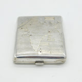 20th Century Sterling Silver Indian Region Map Cigarette Case Antique c1920