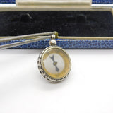 Victorian Sterling Silver Working Compass Fob Pendant Antique 1901 Chester