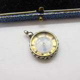 Victorian Sterling Silver Working Compass Fob Pendant Antique 1901 Chester