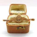 WWII-era 9ct Gold 'RFC' Royal Flying Corps Sweetheart Brooch c1940 Antique