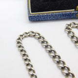 Victorian Sterling Silver Graduating Albert Link Watch Chain Antique 1897