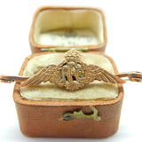 WWII-era 9ct Gold 'RFC' Royal Flying Corps Sweetheart Brooch c1940 Antique